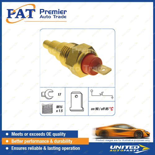 PAT Cooling Fan Switch - Spanner 17mm M16 x 1.5 Thread 1 Blade Terminals