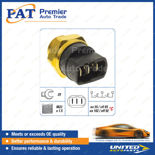 PAT Cooling Fan Switch - Spanner 29mm M22 x 1.5 Thread Switch Off Temp 85 Degree