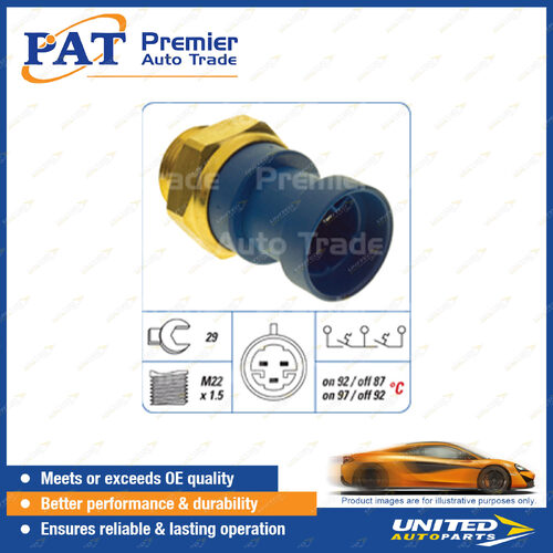 PAT Cooling Fan Switch - Switch On Temp 92 Off 87 Deg & On Temp 97 Off 92 Degree