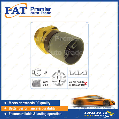 PAT Cooling Fan Switch - Switch On Temp 100 Off 95 Deg & On Temp 105 Off 100 Deg