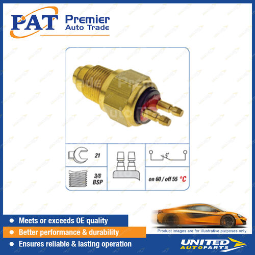 PAT Cooling Fan Switch - Spanner 21mm 3/8 BSP Thread Switch On Temp 60 Degree