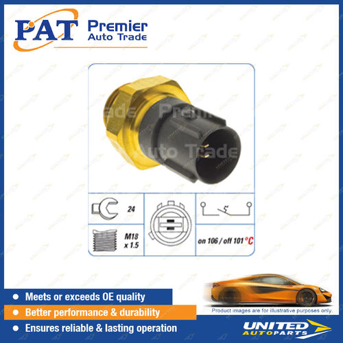 PAT Cooling Fan Switch - Spanner 24mm M18 x 1.5 Thread Switch On Temp 106 Degree