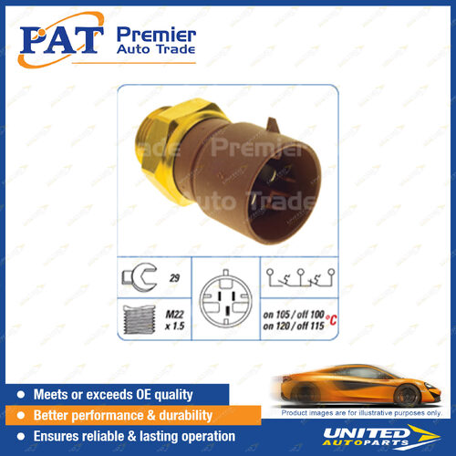 PAT Cooling Fan Switch - Switch On Temp 105 Off 100 Deg & On 120 Off 115 Degree