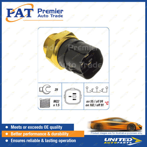 PAT Cooling Fan Switch - Spanner 29mm M22 x 1.5 Thread Switch Off Temp 84 Degree