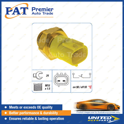 PAT Cooling Fan Switch - Spanner 24mm M18 x 1.5 Thread Switch On Temp 98 Degree