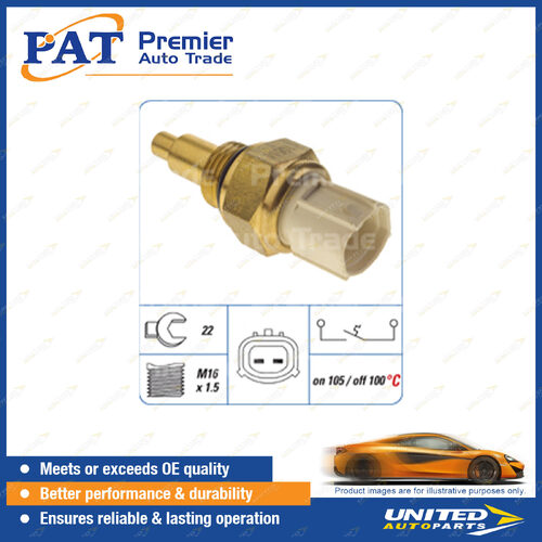 PAT Cooling Fan Switch - Spanner 22mm M16 x 1.5 Thread Switch On Temp 105 Degree