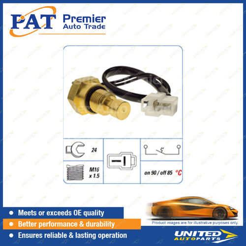 PAT Cooling Fan Switch - Spanner 24mm M16 x 1.5 Thread Switch On Temp 90 Degree