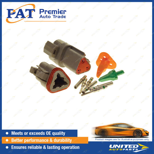 Deutsch DT Series 3-Way Connector Kit - Size 16 Contact 14 AWG Wire