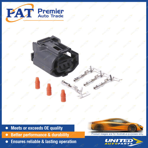 PAT Connector Plug Set - 3 Pin Female Connector Premier Auto Trade Package of 1