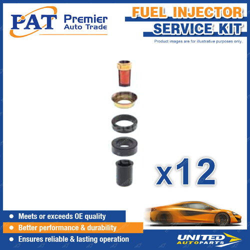 12 x PAT Fuel Injector Service Kits for Daimler Double Six 5.3L 7P V12 OHV Sedan