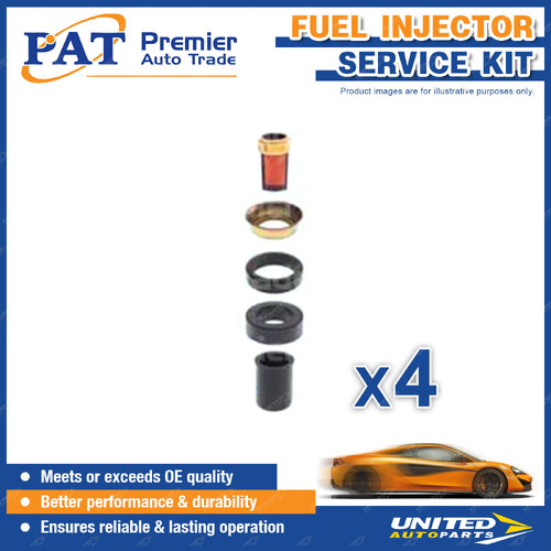 4 x PAT Fuel Injector Service Kits for Nissan Gazelle Pintara 2.0L CA20E I4