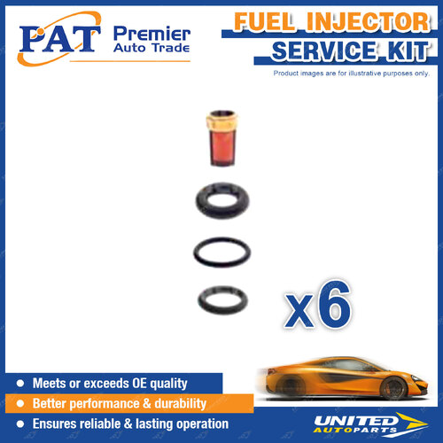 6 x PAT Fuel Injector Service Kits for Land Rover Freelander 2.5L 25K V6 SUV