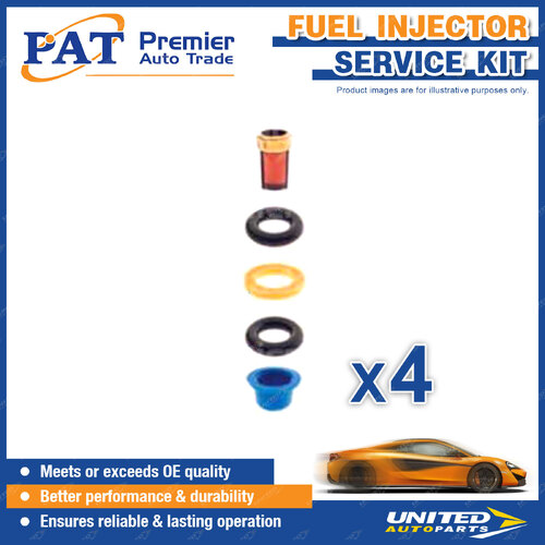 4 x PAT Fuel Injector Service Kits for Hyundai Excel S Coupe Accent 1.5L G4EK