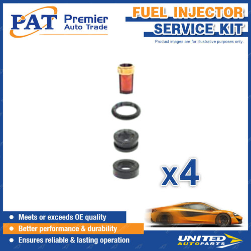 4 x PAT Fuel Injector Service Kits for Holden Rodeo 2.6L 4ZE1 I4 8V Utility