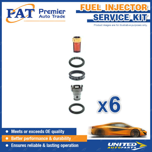 6 PAT Fuel Injector Service Kits for Toyota Landcruiser Prado Granvia Hilux 3.4L