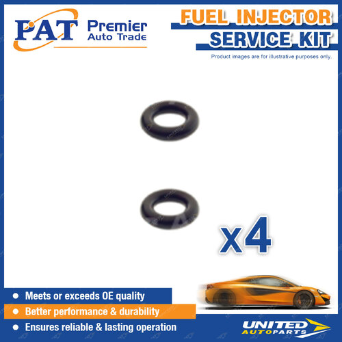 4 x PAT Fuel Injector Service Kits for Holden Barina Combo 1.4L Z14XEP I4 16V