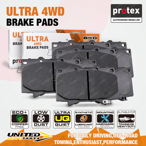 Protex Front + Rear 4WD Disc Brake Pads for Great Wall X240 CC 2009-Onward