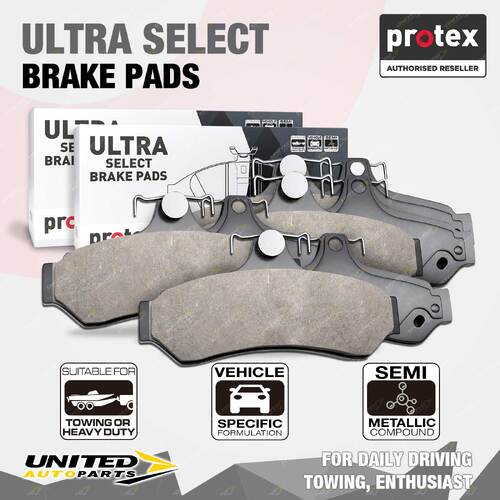 Front + Rear Ultra Select Disc Brake Pads for Tesla Model S Electric 14-16