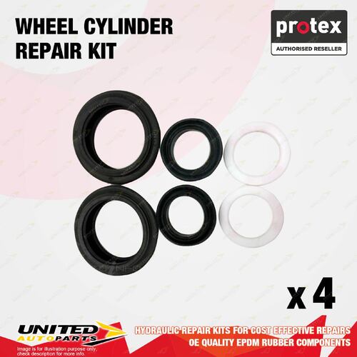 4x Rear Protex Wheel Cylinder Repair Kit for Asia Combi GAD4C 5.9L 7.4L Diesel