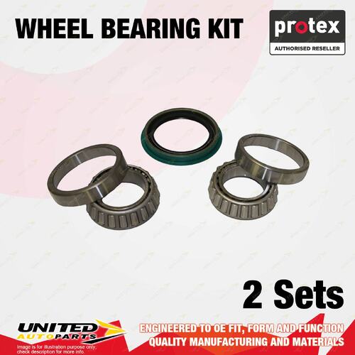 2x Front Protex Wheel Bearing Kit for Ford Bronco F100 250 302 351 Disc/Drum