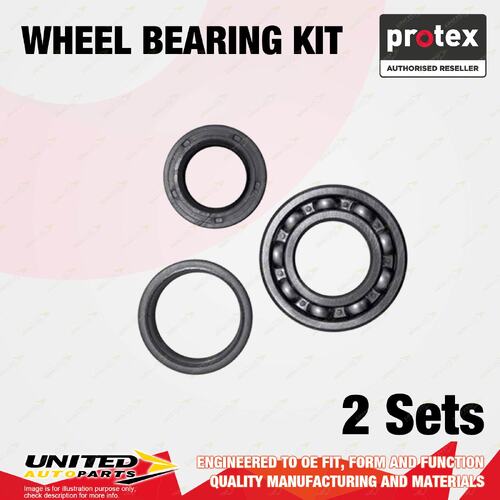 2x Rear Protex Wheel Bearing Kit for Mercedes Benz 190 200 220 230 280SEL 300SEL