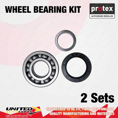 2x Rear Protex Wheel Bearing Kit for Peugeot 403 1.5L 504 2.0L I4 OHV 1958-1983