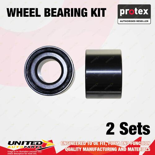 2x Rear Protex Wheel Bearing Kit for Peugeot 205 206 306 W/O ABS Drum Brakes