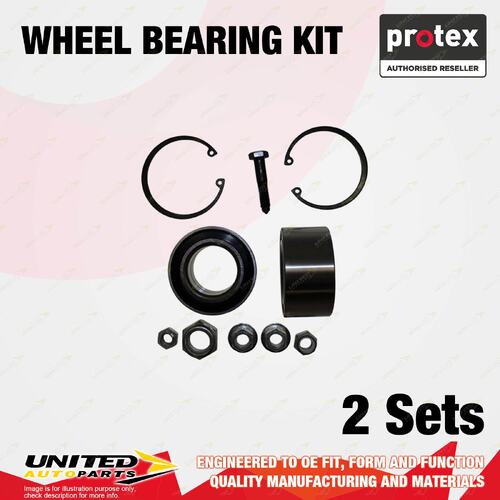 2x Front Protex Wheel Bearing Kit for Seat Cordoba Ibiza 6K Toledo GLX 1L I4