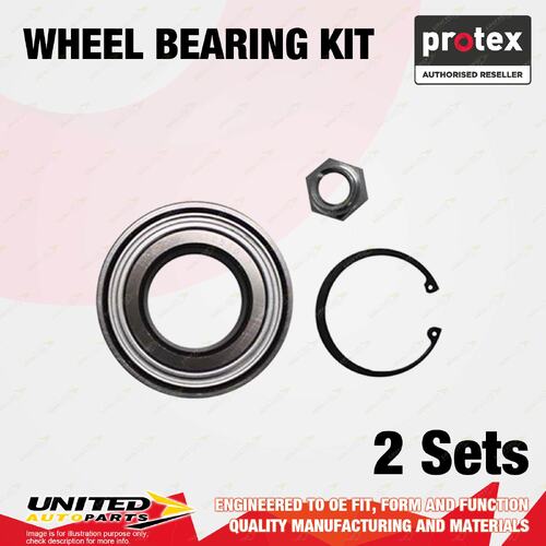 2x Front Protex Wheel Bearing Kit for Peugeot 206 XR XT 1.4L 1.6L I4 1999-2007