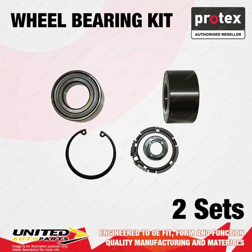 2x Front Protex Wheel Bearing Kit for Renault Clio Kangoo Megane I3 I4 2004-On