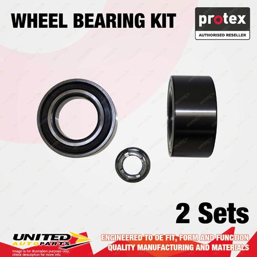 2x Front Protex Wheel Bearing Kit for Renault Kangoo X61 X76 Laguna ABS 45mm ID