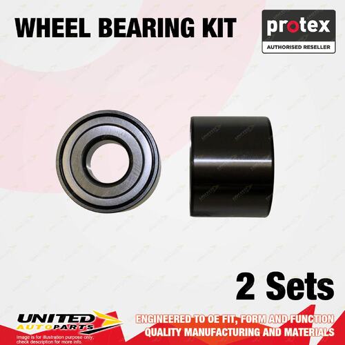 2x Rear Protex Wheel Bearing Kit for Peugeot 307 1.6L 2.0L I4 2001-2009 W/O ABS