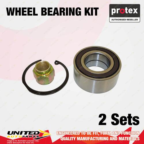 2x Front Protex Wheel Bearing Kit for Peugeot 207 XR 1.4L I4 SOHC DOHC 2007-2010