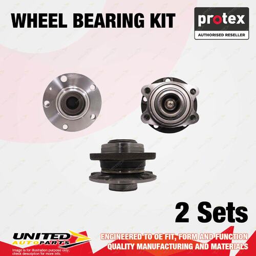 2x Rear Protex Wheel Bearing Kit for Audi A6 C6 4F 2.4L 130KW V6 DOHC 2004-2007