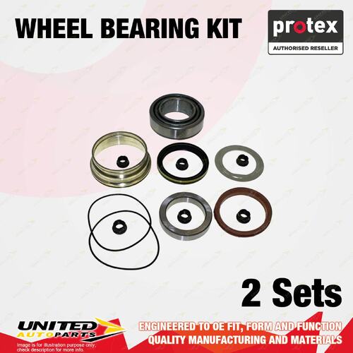 2x Rear Protex Wheel Bearing Kit for Tata Telcoline Diesel 483DL 1.9L 1998-2004