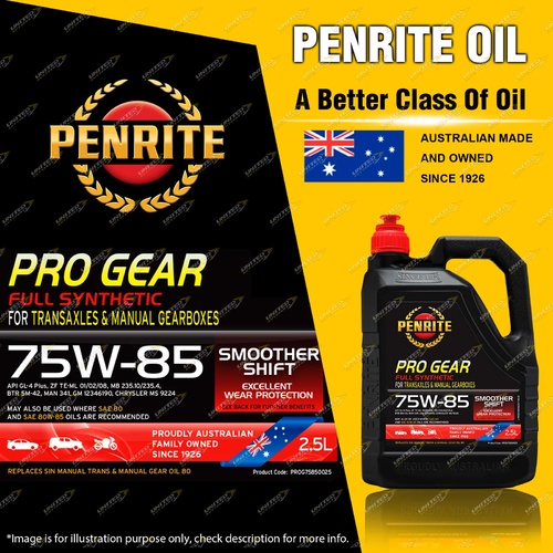 Penrite Pro Gear Full Synthetic Manual Gearbox Oil Premium 75W-85 2.5L