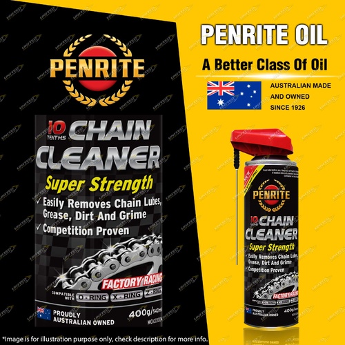 Penrite Motorcycle 10 Tenths Chain Cleaner Super Strength 400ml Aerosol Spray