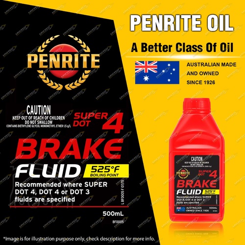 Penrite Dot 4 Brake Fluid 0.5L for MERCEDES E270 E280 E300 E300D E320 E320T E350