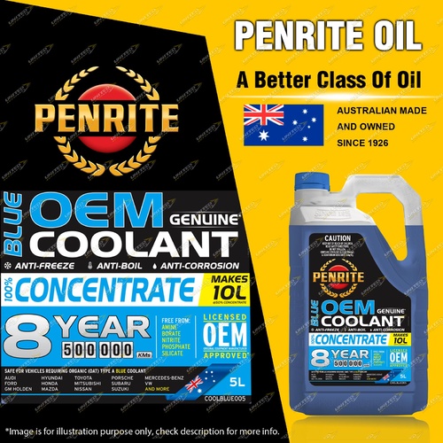 Penrite Blue OEM Coolant Concentrate 5L for CHRYSLER PT Cruiser 2.0 2.4 Litre