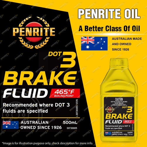 Penrite Dot 3 Brake Fluid 500ml for ISUZU Include UTE 4WD NKR NPR NPS NQR TLD