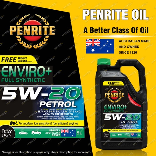 Penrite Enviro 5W-20 Engine Oil 5L for Hyundai Elantra Accent Getz Grandeur ix35