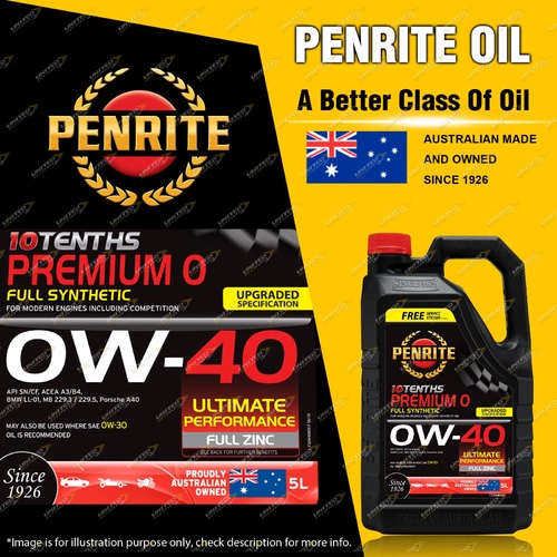 Penrite Full SYN 10 Tenths 0W-40 Engine Oil 5L for CHRYSLER 300 SRT 300C SRT8