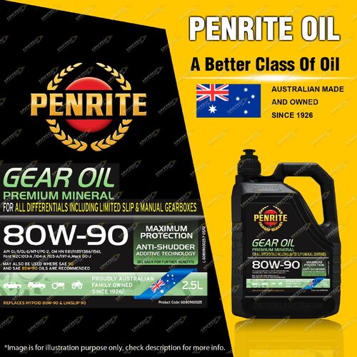 Penrite Premium Mineral GEAR OIL 80W-90 2.5L for LandCruiser 40 60 70 Series