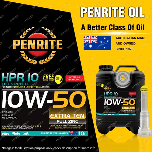 Penrite Full Synthetic HPR 10 10W-50 Engine Oil Premium Quality 10L