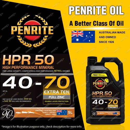 Penrite Premium Mineral HPR 50 40-70 Engine Oil Premium Quality 5L