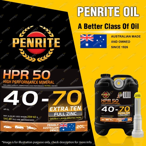 Penrite Premium Mineral HPR 50 40-70 Engine Oil Premium Quality 20L