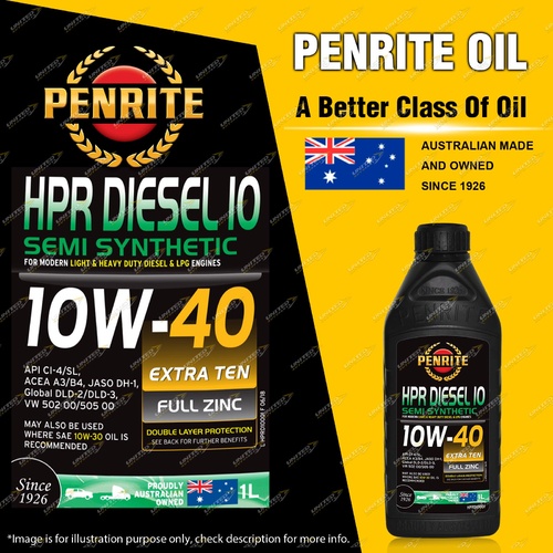 Penrite Semi Synthetic HPR Diesel 10 10W-40 Engine Oil Premium Quality 1L