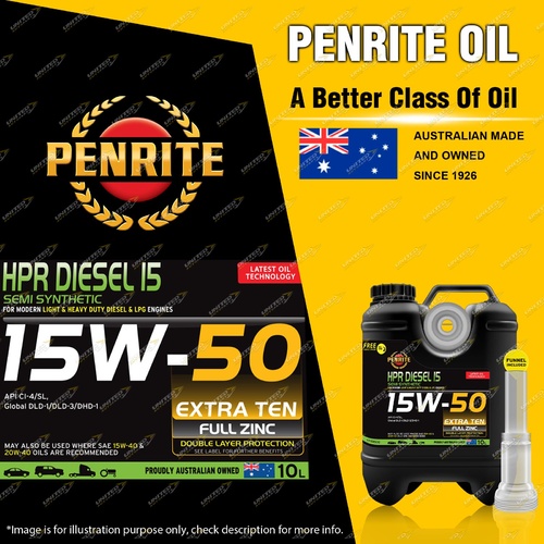 Penrite Semi Synthetic HPR Diesel 15 15W-50 Engine Oil Premium Quality 10L