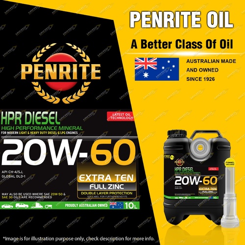 Penrite Premium Mineral HPR Diesel 20W-60 Engine Oil high performance 10L