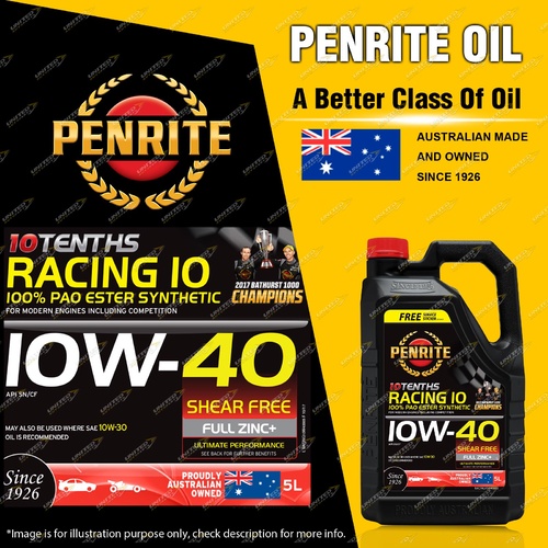 Penrite 10 Tenths RACING 10W-40 100% PAO & ESTER Engine Oil Premium Quality 5L